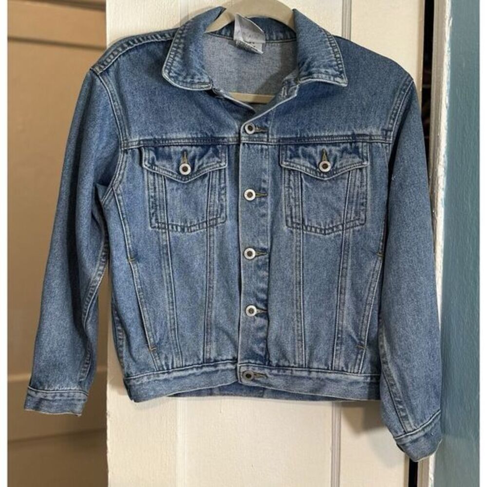 Sun Valley Vintage Blue Jean Jacket 4 Pockets 100% Cotton Size 8 Small